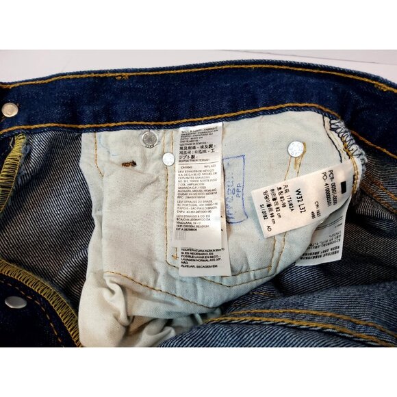 Levi's Men 501 Original Regular Fit Jeans Straight Leg, Black Size 32x32 0660 - Picture 10 of 14